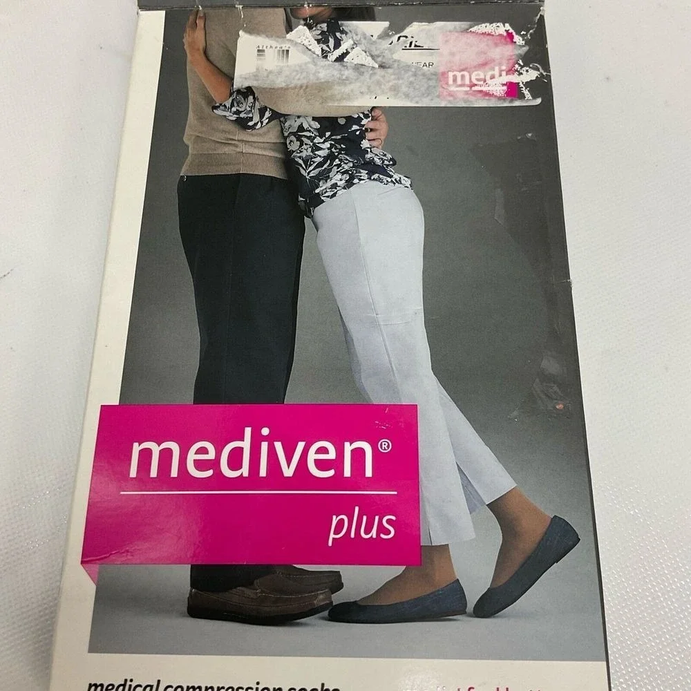 NIB Mediven Plus Compression CALF High Stockings Top‎ Band IV 20-30 Beige 17904